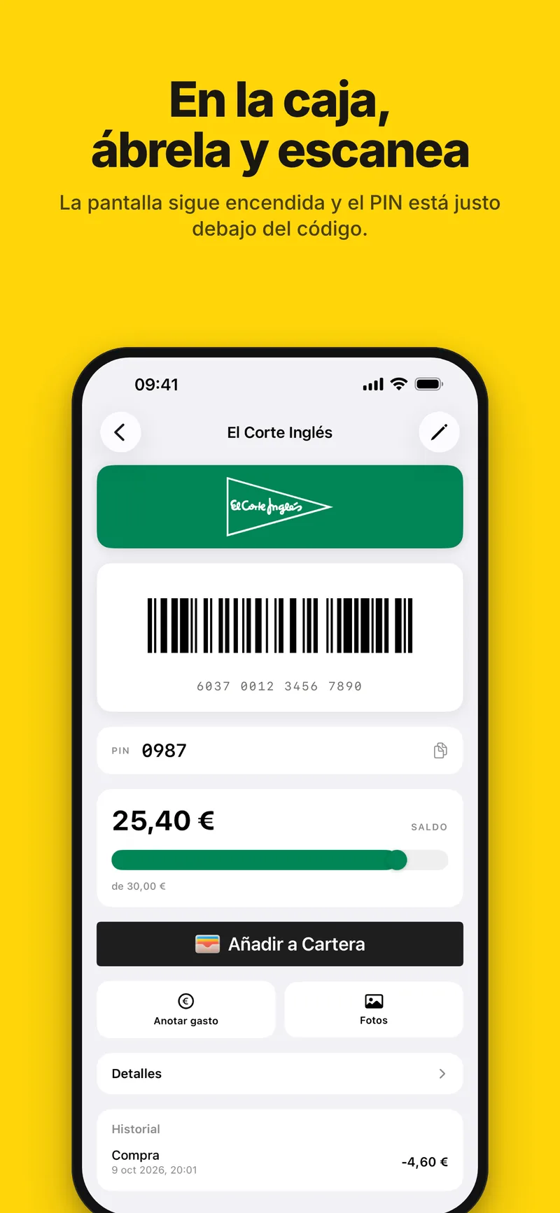 En la caja, ábrela y escanea: el PIN está justo debajo del código