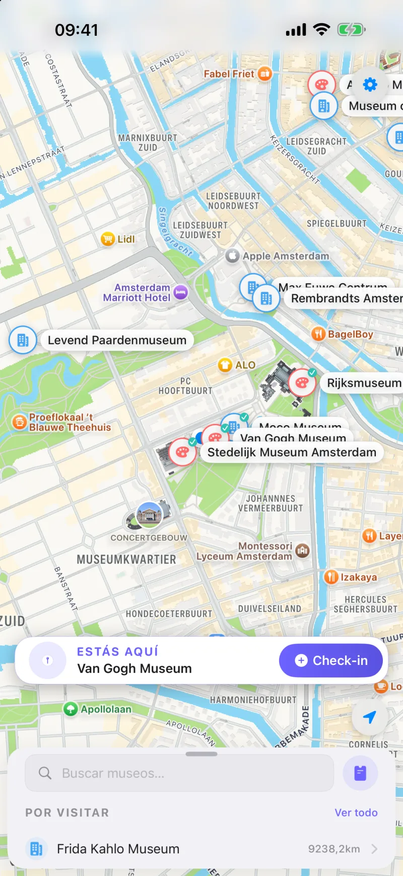 Museos cerca de ti en el mapa de Cultra, con check-in en un toque