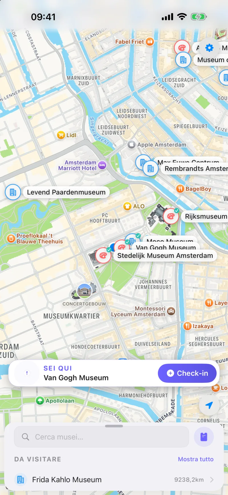 Musei vicino a te sulla mappa di Cultra, con check-in in un tocco