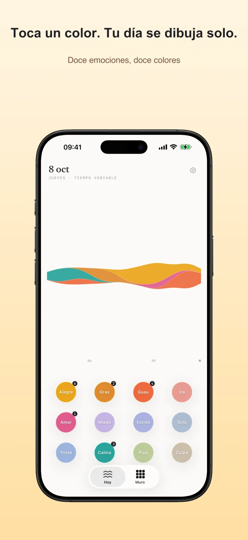 Toca un color y tu día se dibuja solo: doce emociones, doce colores